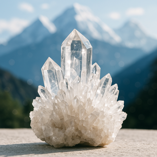 Clear Quartz Crystal Cluster
